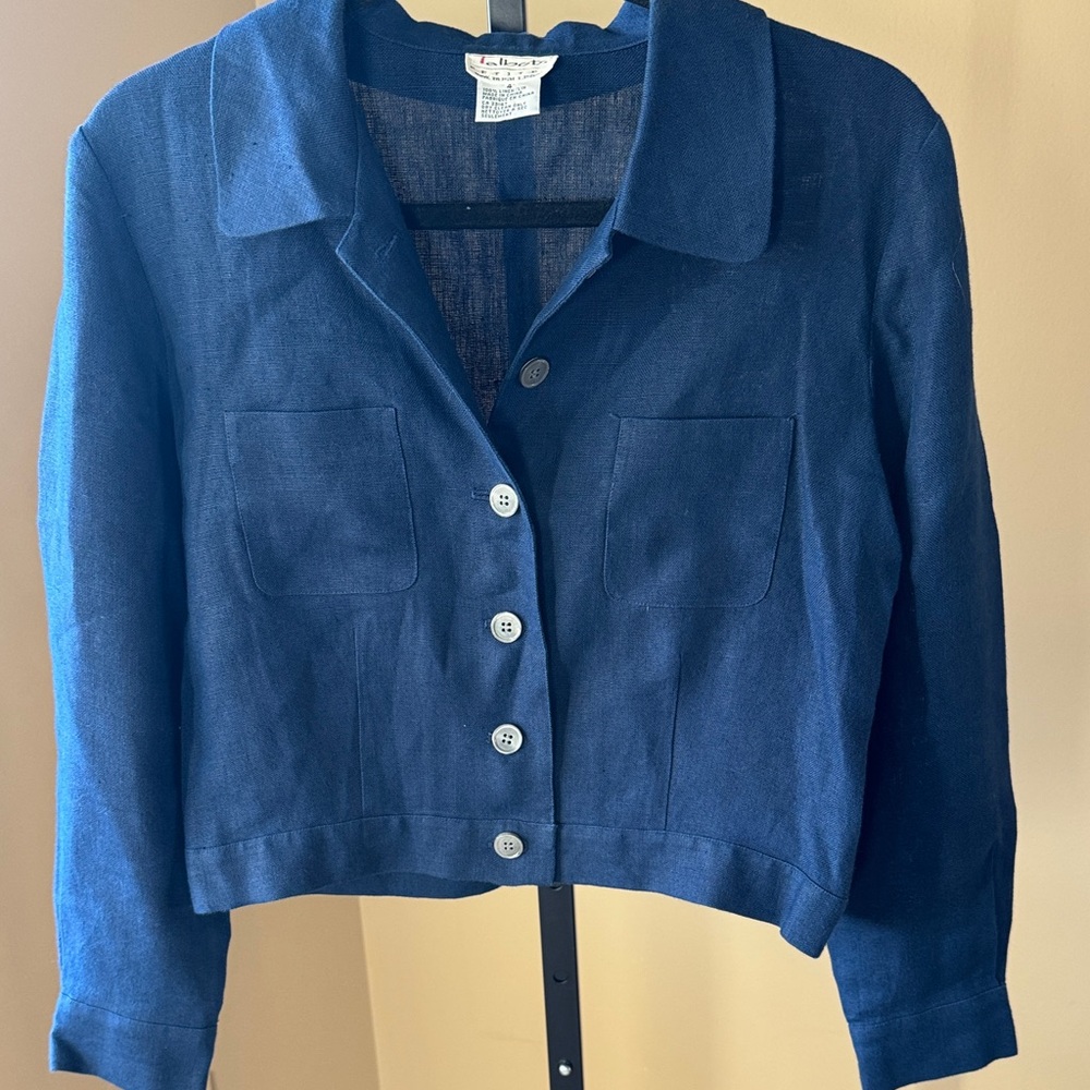 Talbots Navy Button-Up Blazer‎